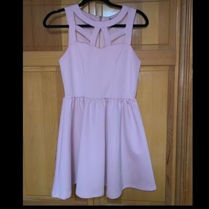 Pink cutout dress